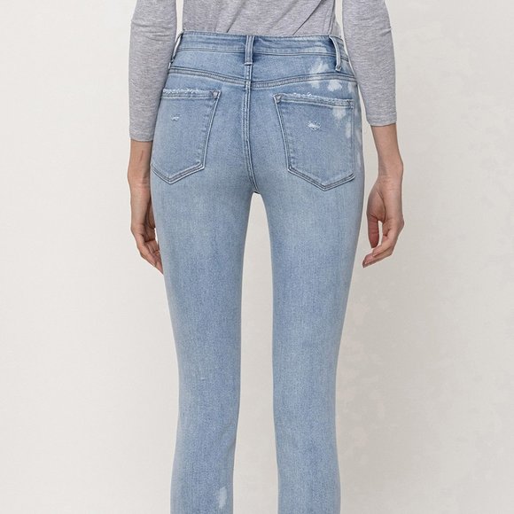 Flying Monkey NWT Mid Rise Distressed Crop Skinny Jeans in Beach House - Picture 7 of 7